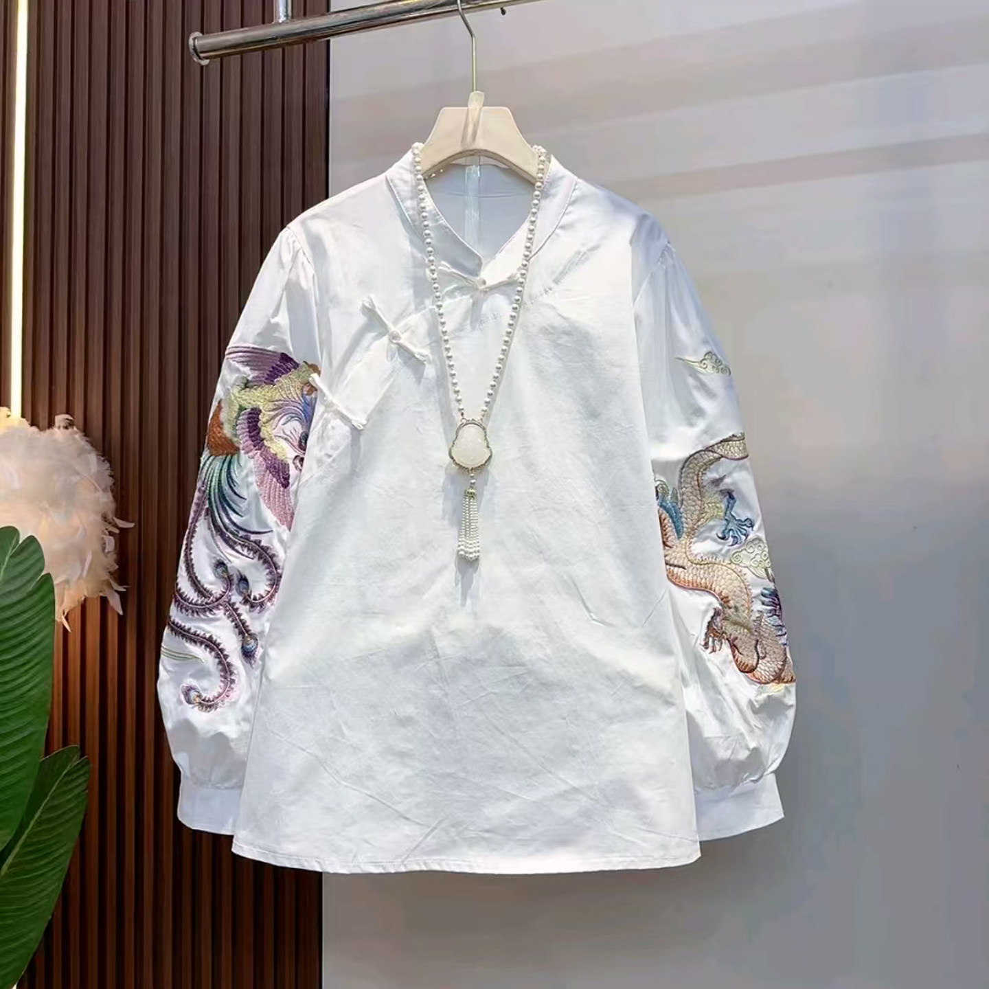 胖妹妹2026春季新中式刺绣大码打底衫时尚新年款百搭中长款上衣潮,女装/女士精品,大码内搭,淘宝优惠券,粉丝福利购,淘宝优惠卷