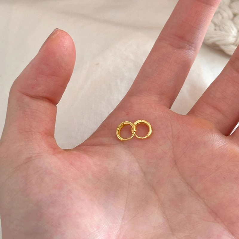 简约高级摘小巧精致素圈耳扣