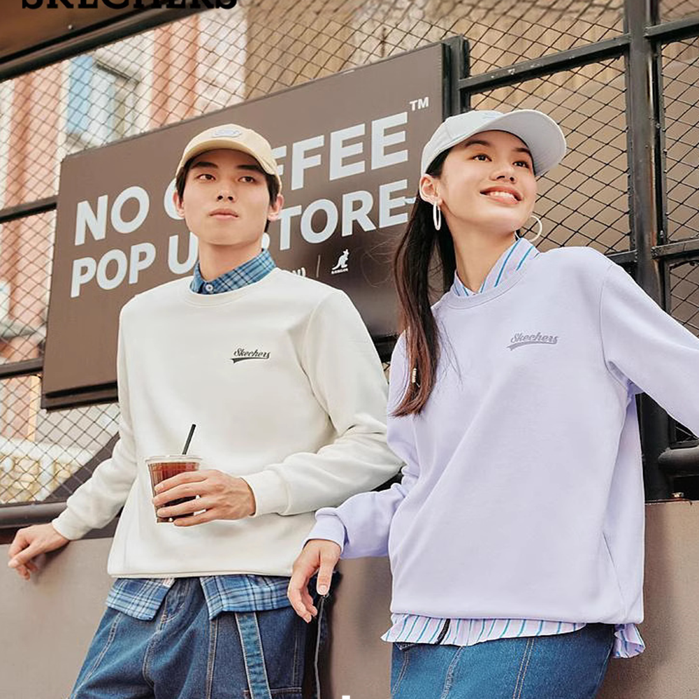 Skechers斯凯奇男女同款卫衣新款舒适百搭运动服潮流时尚休闲卫衣