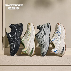 斯凯奇漫月鞋二代2025新款厚底老爹鞋男增高气垫休闲运动鞋183199