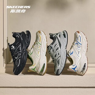 斯凯奇漫月鞋二代2025新款厚底老爹鞋男增高气垫休闲运动鞋183199