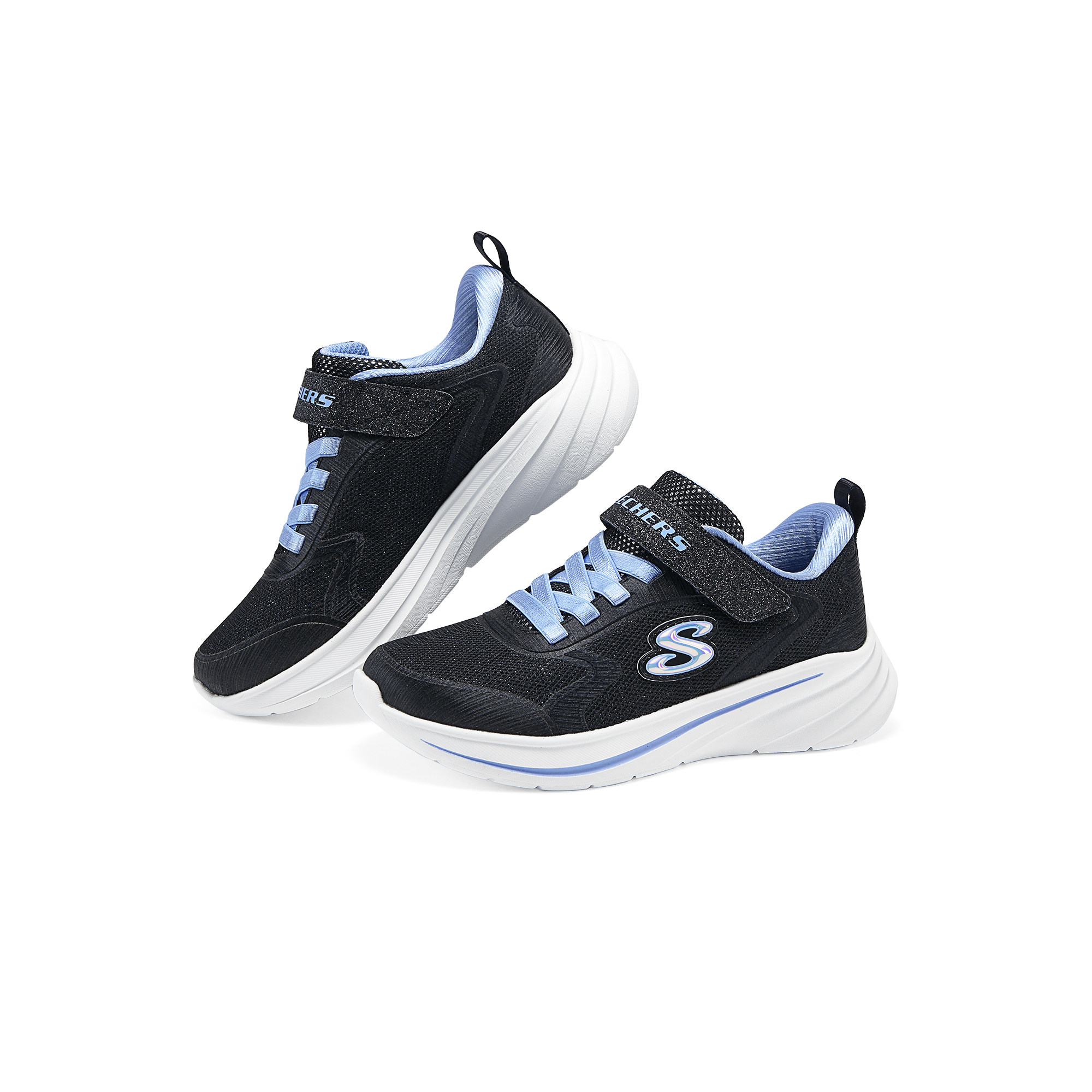 skechers斯凯奇女童夏新款网面透气缓震休闲运动跑步鞋303557l
