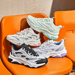 Skechers斯凯奇漫月鞋女鞋2024春季新款老爹鞋增高厚底休闲运动鞋