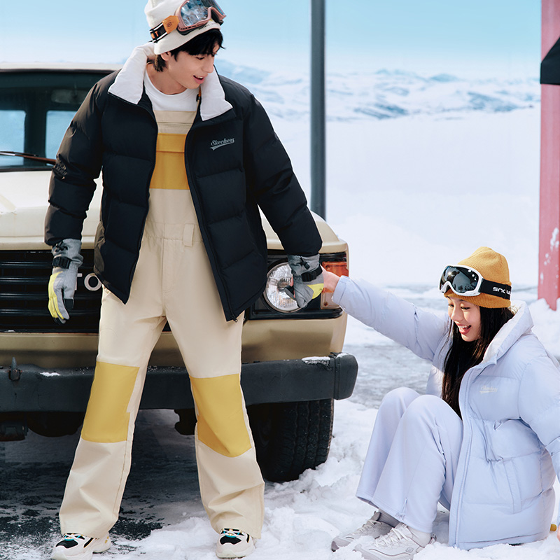 男羽绒服斯凯奇保暖立领