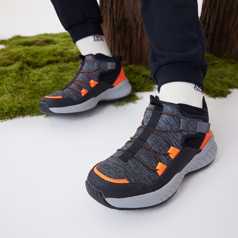 Skechers斯凯奇童鞋男童魔术贴户外雪地靴轻质舒适运动靴403625L