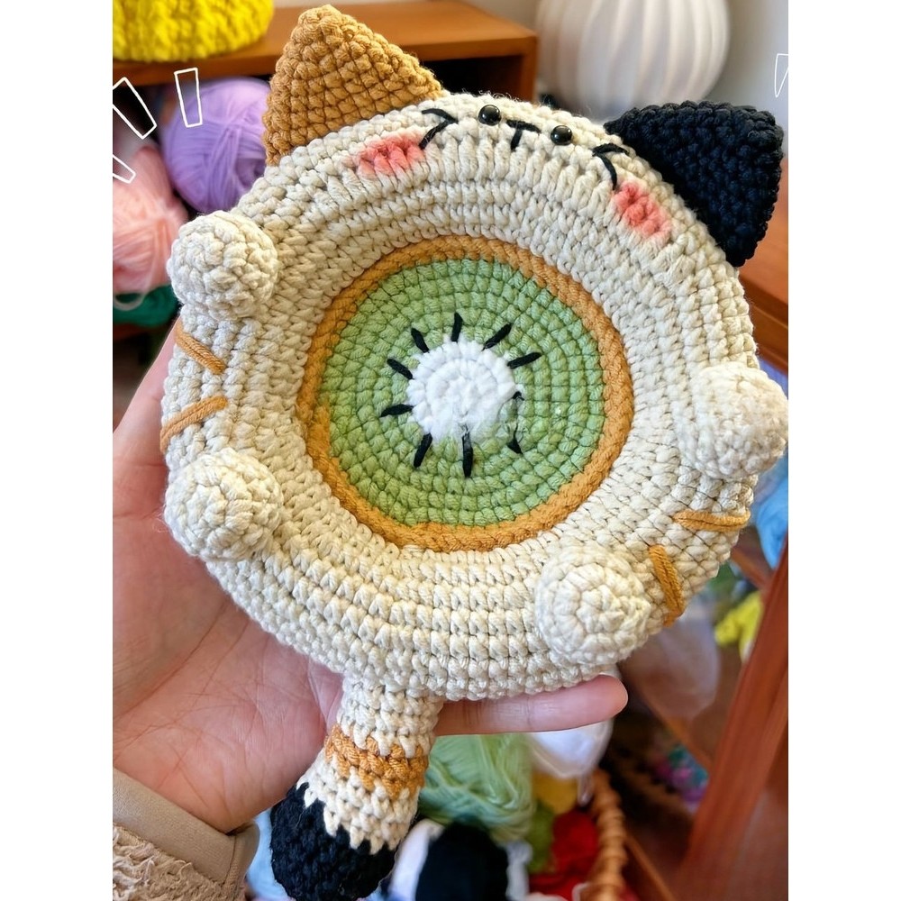 手工编织diy杯垫材料包毛线收纳小猫玩偶摆件手机支架送女友礼物,服饰配件/皮带/帽子/围巾,DIY编织材料包,淘宝优惠券,粉丝福利购,淘宝优惠卷