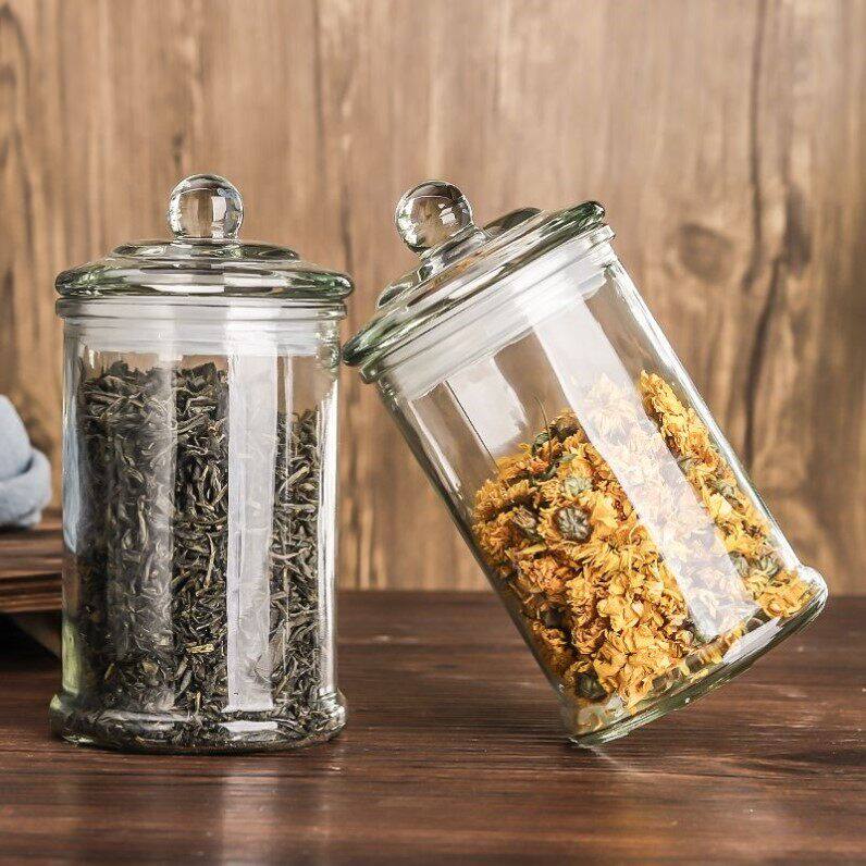 陈皮储存罐加厚玻璃密封罐子食品级家用大容量收纳防潮药材茶叶罐