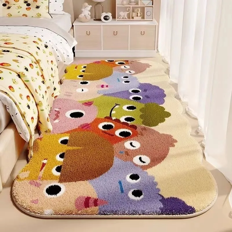 多巴胺卧室床边地毯房间冬天仿