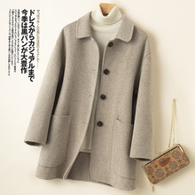 反季新款高端双面羊绒大衣女中长款秋冬加厚毛呢外套中年妈妈装
