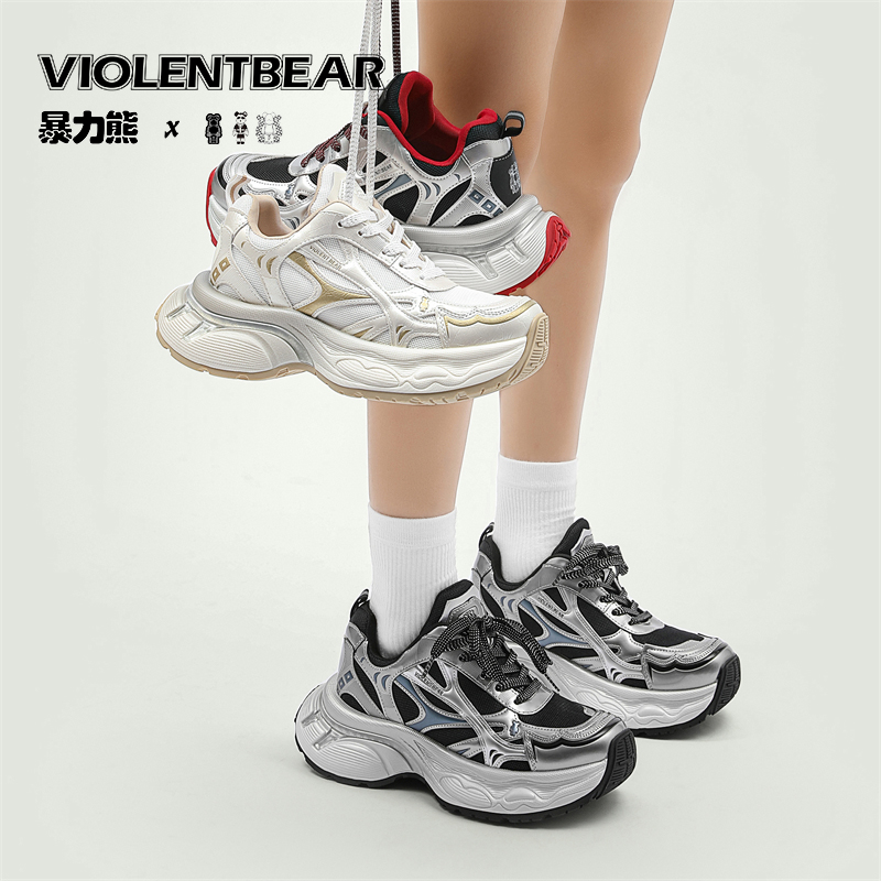VIOLENTBEAR/暴力熊爆款运动老爹鞋时尚百搭厚底潮流女鞋