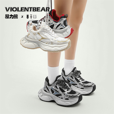 VIOLENTBEAR/暴力熊爆款运动老爹鞋时尚百搭厚底潮流女鞋