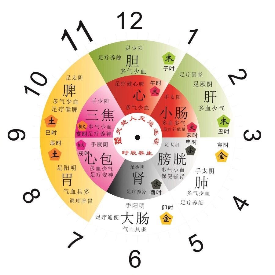 楚天楚人足道连锁时辰养生海报展板子午流注墙贴墙纸装饰画kt板
