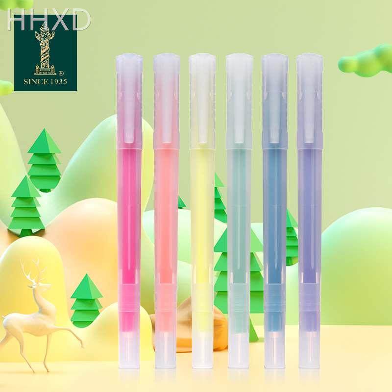 中华文具荧光笔学生用彩色记号笔淡色系多种颜色划重点划线标记笔