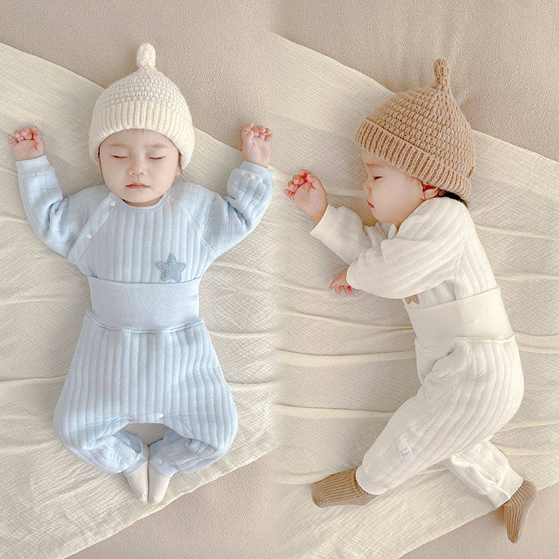 婴儿夹棉高腰保暖内衣套装新生儿衣服宝宝分体衣秋冬季打底两件套,童装/婴儿装/亲子装,婴儿礼盒,淘宝优惠券,粉丝福利购,淘宝优惠卷