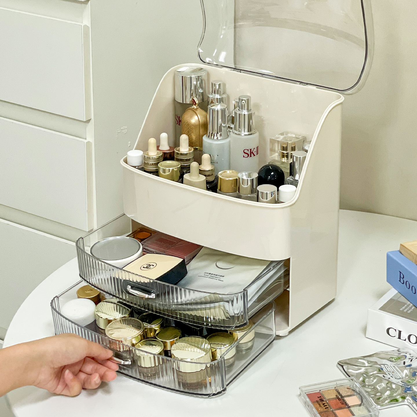 梳妆台面多层化妆箱居家用香水新