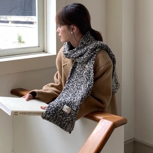 COISINI软糯围巾女秋冬季 保暖百搭egg贴标围脖韩系氛围感 2025新款