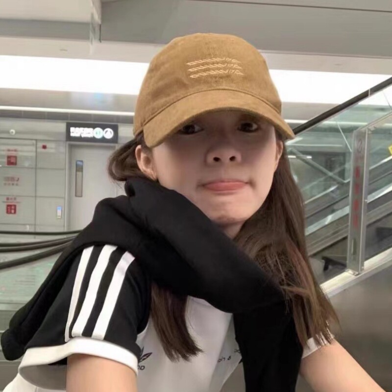 韩版刺绣字母棒球帽宽帽檐显脸小百搭软顶防晒鸭舌帽子女2025新款