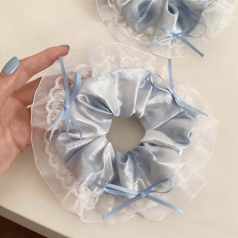 蕾丝丝带蝴蝶结大肠发圈女韩系气质扎头发头绳丸子头皮筋发绳头饰,饰品/流行首饰/时尚饰品新,发饰,淘宝优惠券,粉丝福利购,淘宝优惠卷