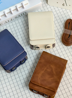 适用富士拍立得miniliplay+便携相机包迷你翻盖小包包配肩带pu皮