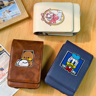 卡通图案miniliplay+相机包便携多功能皮质收纳包可爱复古小包