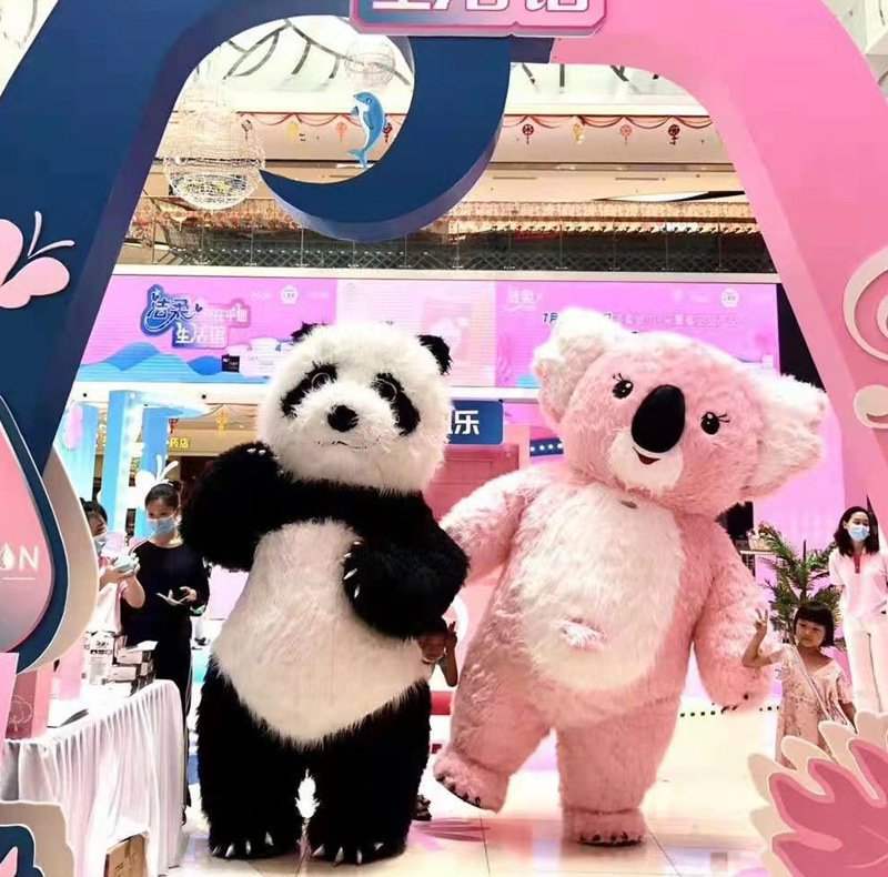 行走玩偶道具衣服可动网红熊公仔充气卡通人偶服装熊猫