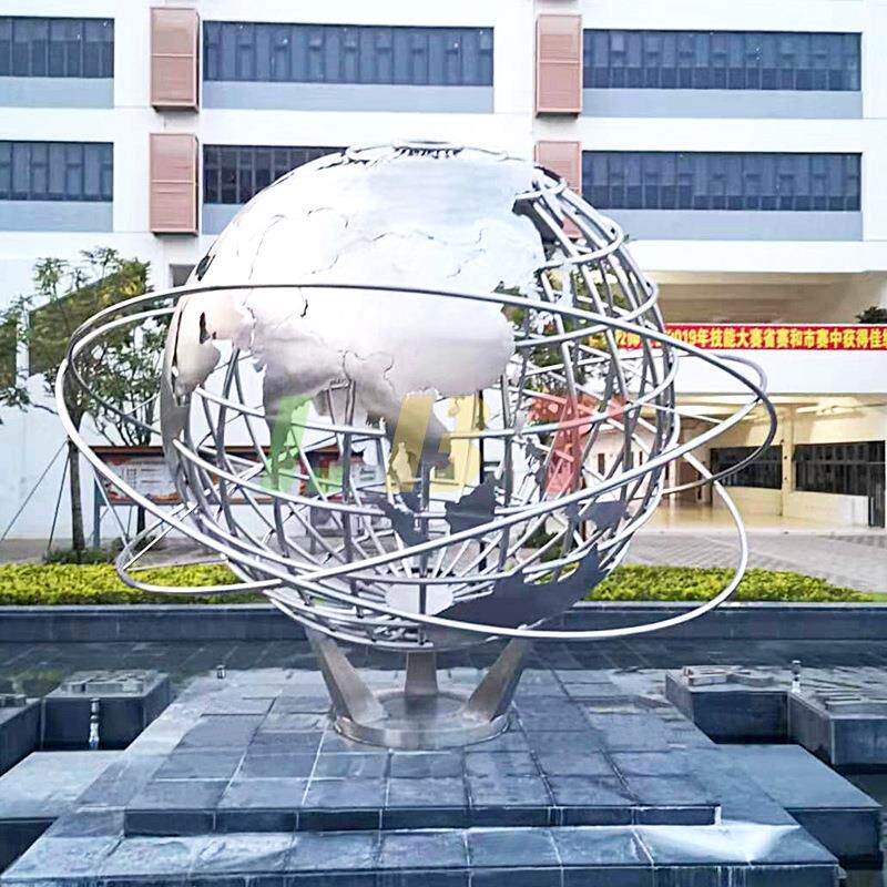 必特不锈雕钢lbt-036图清仪力塑球体圆地型金属广场中心学校大型