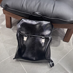 2025秋冬新款英伦风休闲磨砂牛皮双肩背包旅行包大容量女包包