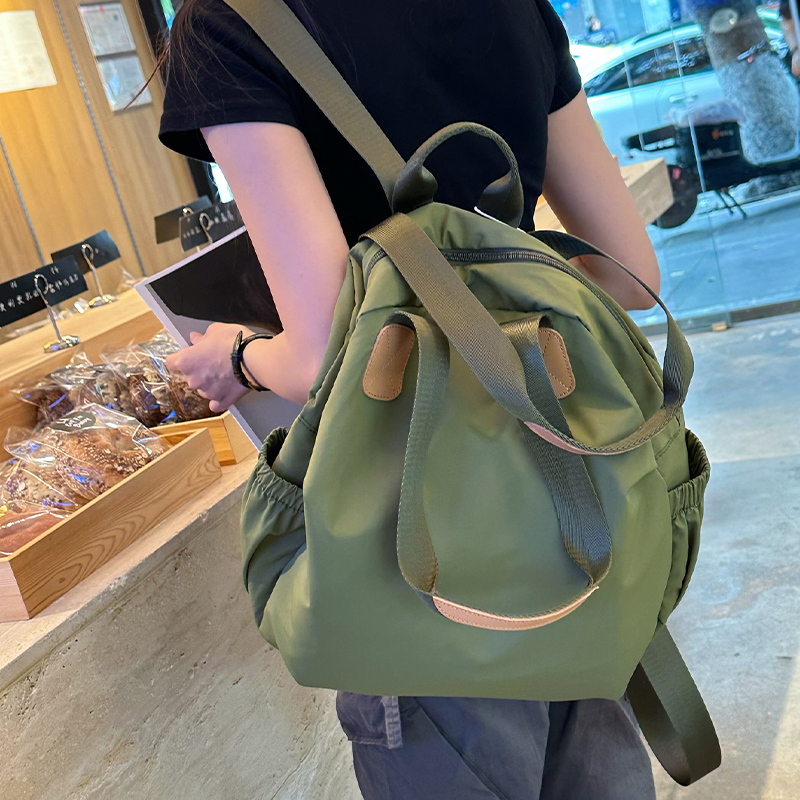 夏季小众设计贝壳包包大容量轻便双肩包包多用便携慵懒风通勤背包