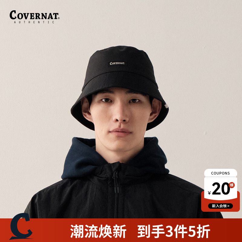 Covernat潮流时尚渔夫帽春季帽子防晒遮阳帽男女情侣户外透气百搭