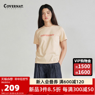 Cooper标志T恤2024夏新 女士普通款 简约短袖 covernat韩国潮牌时尚