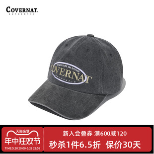 灰色做旧宽詹字母显脸小棒球帽子 Covernat鸭舌帽男女春季 新品