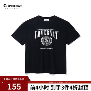 男女圆领 舒适T恤情侣百搭夏季 covernat韩国潮牌休闲宽松短袖 时尚