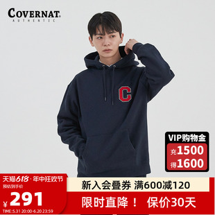 Covernat连帽卫衣男女同款 纯色小C标加绒卫衣情侣叠穿CO2203HD31