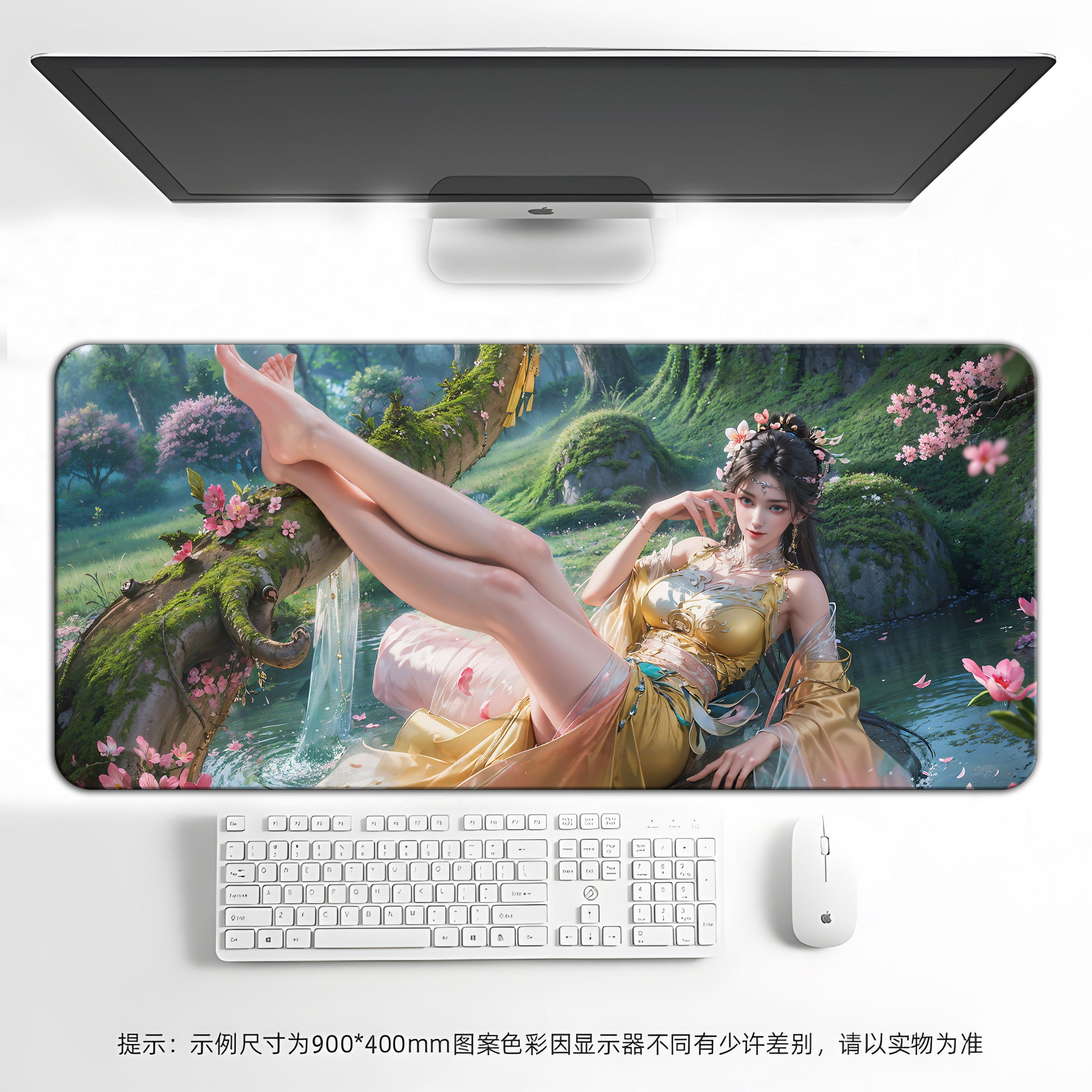 诛仙禁欲系鼠标垫超大桌垫电竞性感美女金瓶儿锁边防滑国漫定制