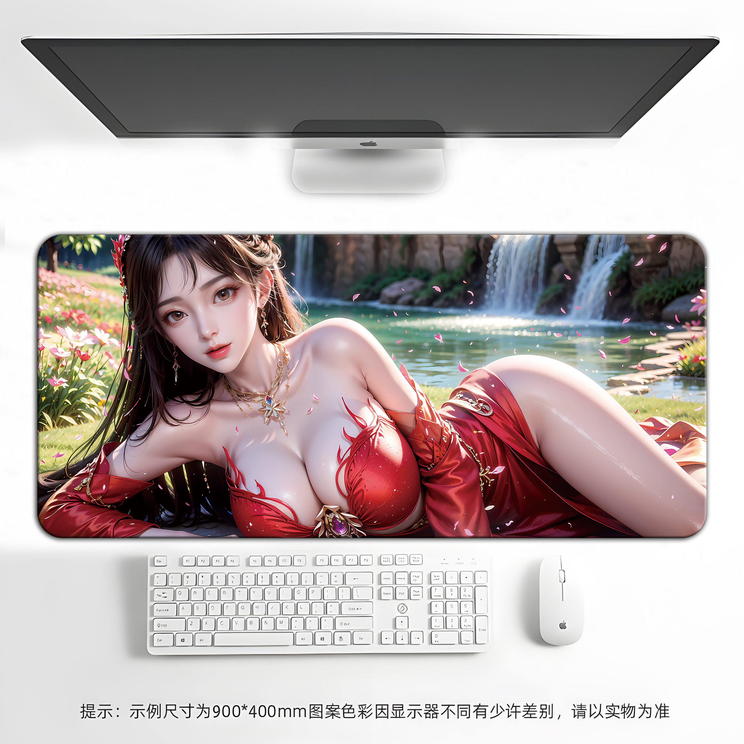 完美世界火灵儿美女禁欲系鼠标垫大号动漫二次元电脑桌垫游戏定制