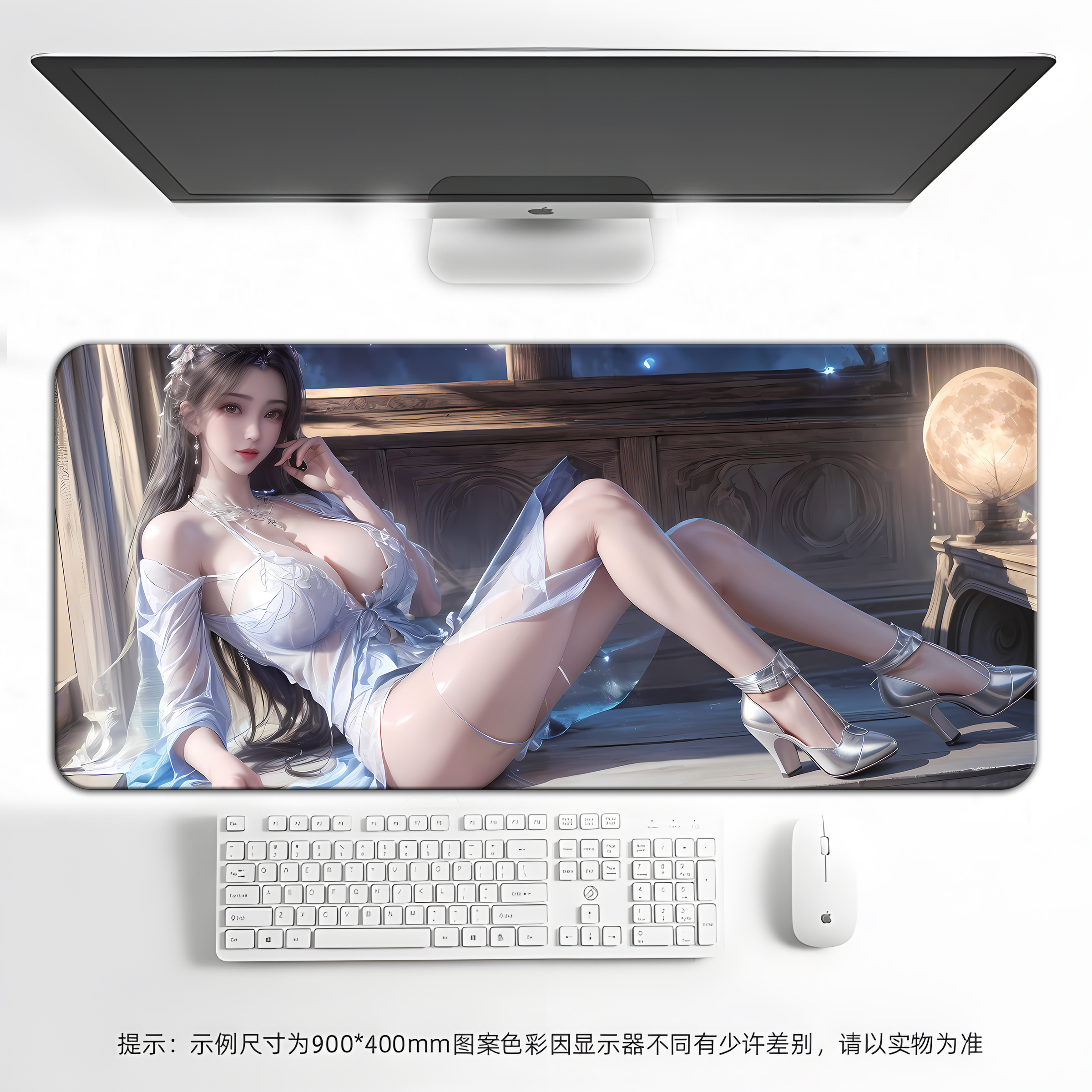 仙逆鼠标垫超大李慕婉儿可定制电脑键盘垫禁欲系动漫办公国漫桌垫