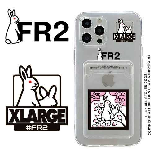 FR2狂兔适用苹果16ProMax手机壳17卡套iphone11透14明15壳X防摔12插卡x保护套12软7通XR全13包8P创意6s情侣SE