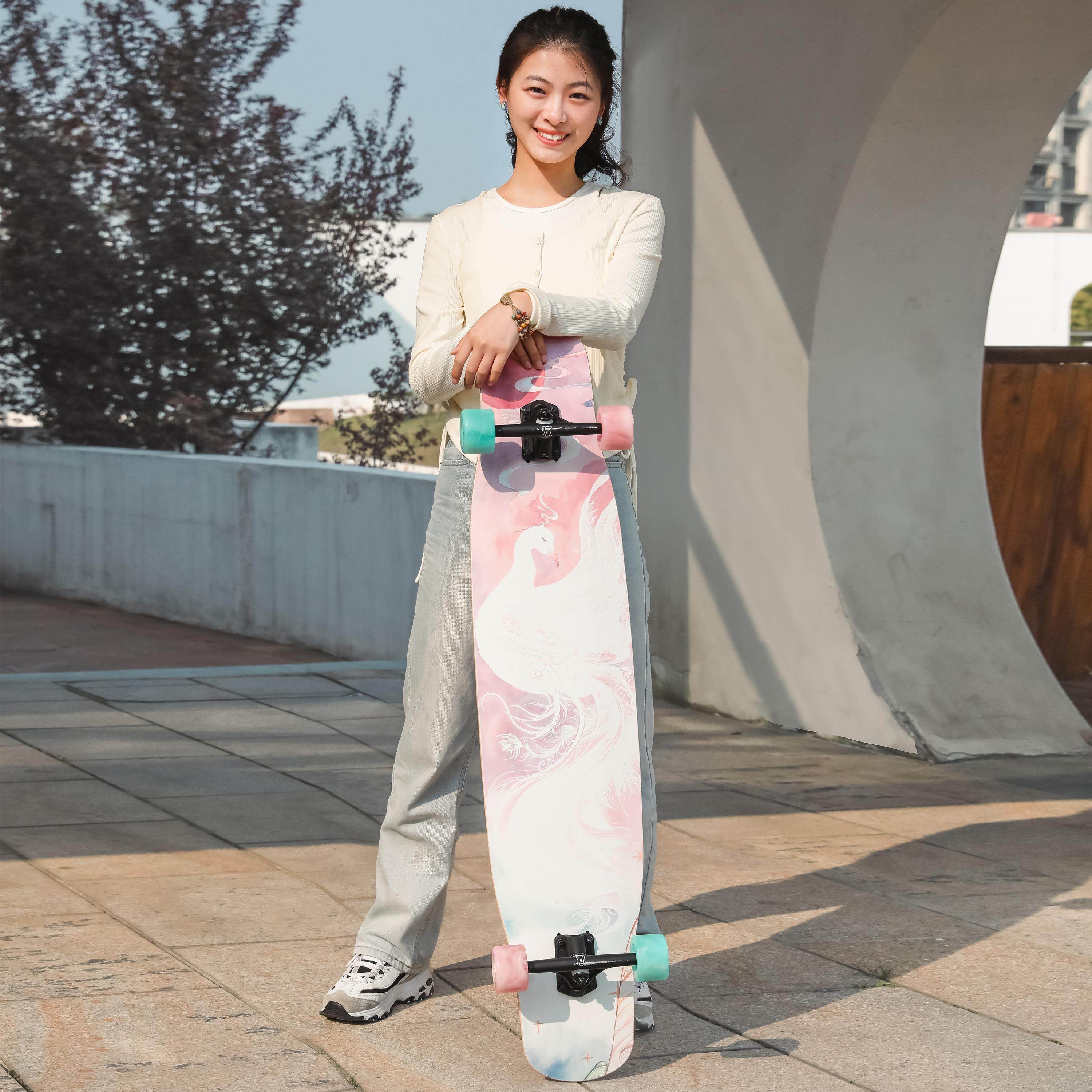 逆山星木长板舞板专业滑