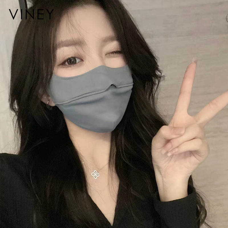 Viney防晒口罩女夏季冰丝透气面罩全脸护眼角防紫外线薄款遮脸罩