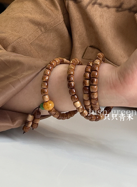 只只青禾【山月黄昏】原创中式设计库克菩提子直切108颗手串男女