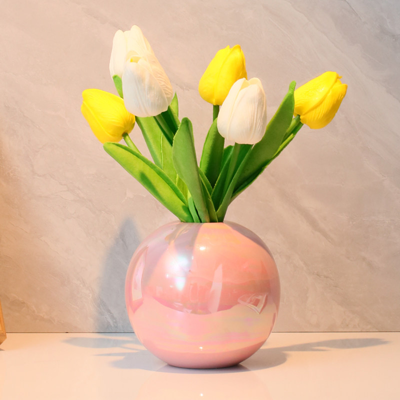 创意简约陶瓷小花瓶轻奢风插花干花客厅电视柜餐桌家居装饰品摆件,家居饰品,花瓶,淘宝优惠券,粉丝福利购,淘宝优惠卷