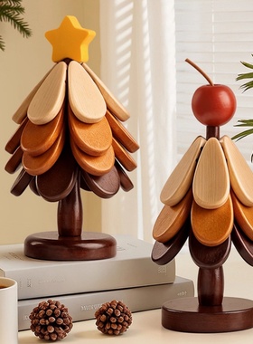 圣诞C位！实用圣诞树锅垫摆件