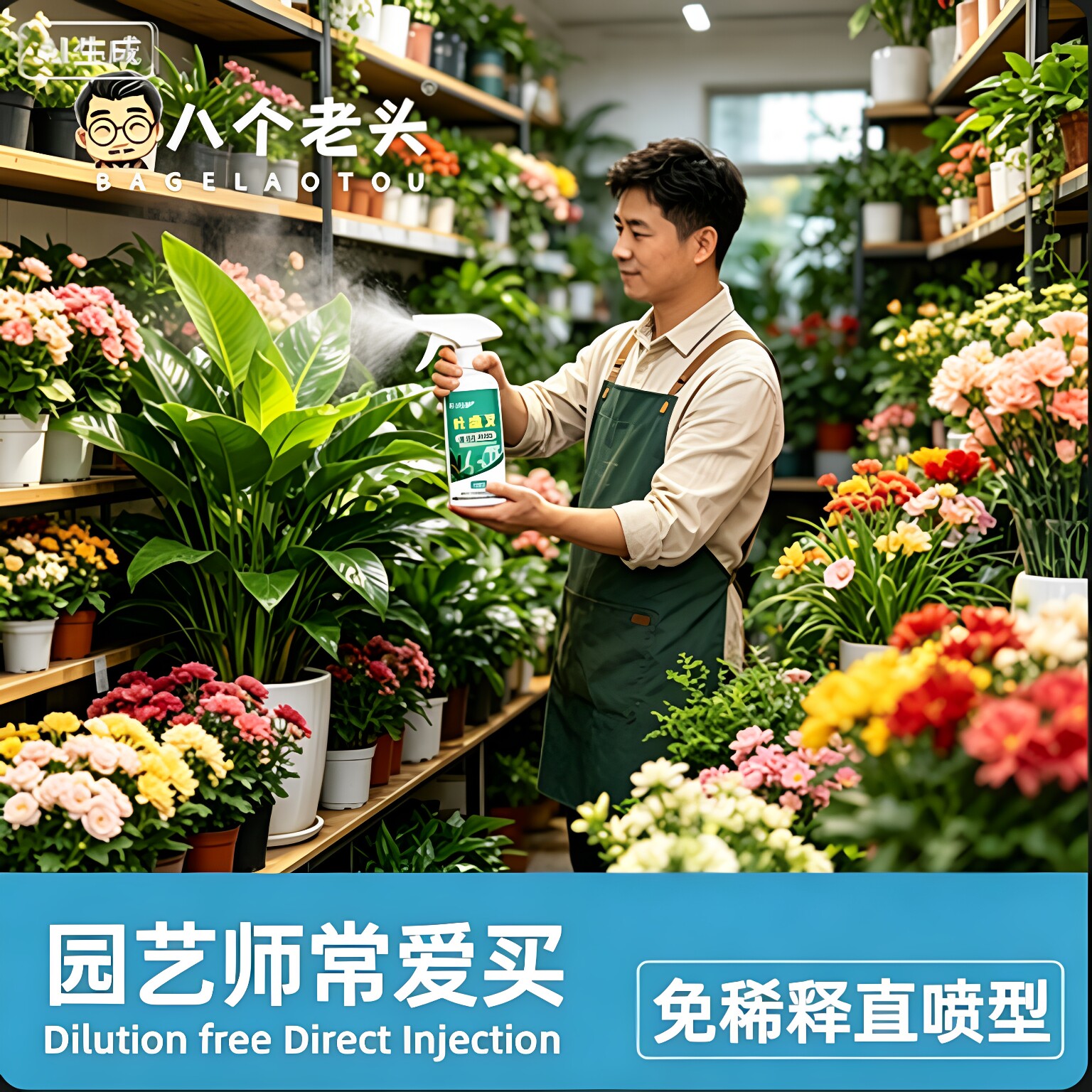 叶康灵喷剂杀菌剂植物营养液免稀释月季兰花桂花植物营养液养壮根