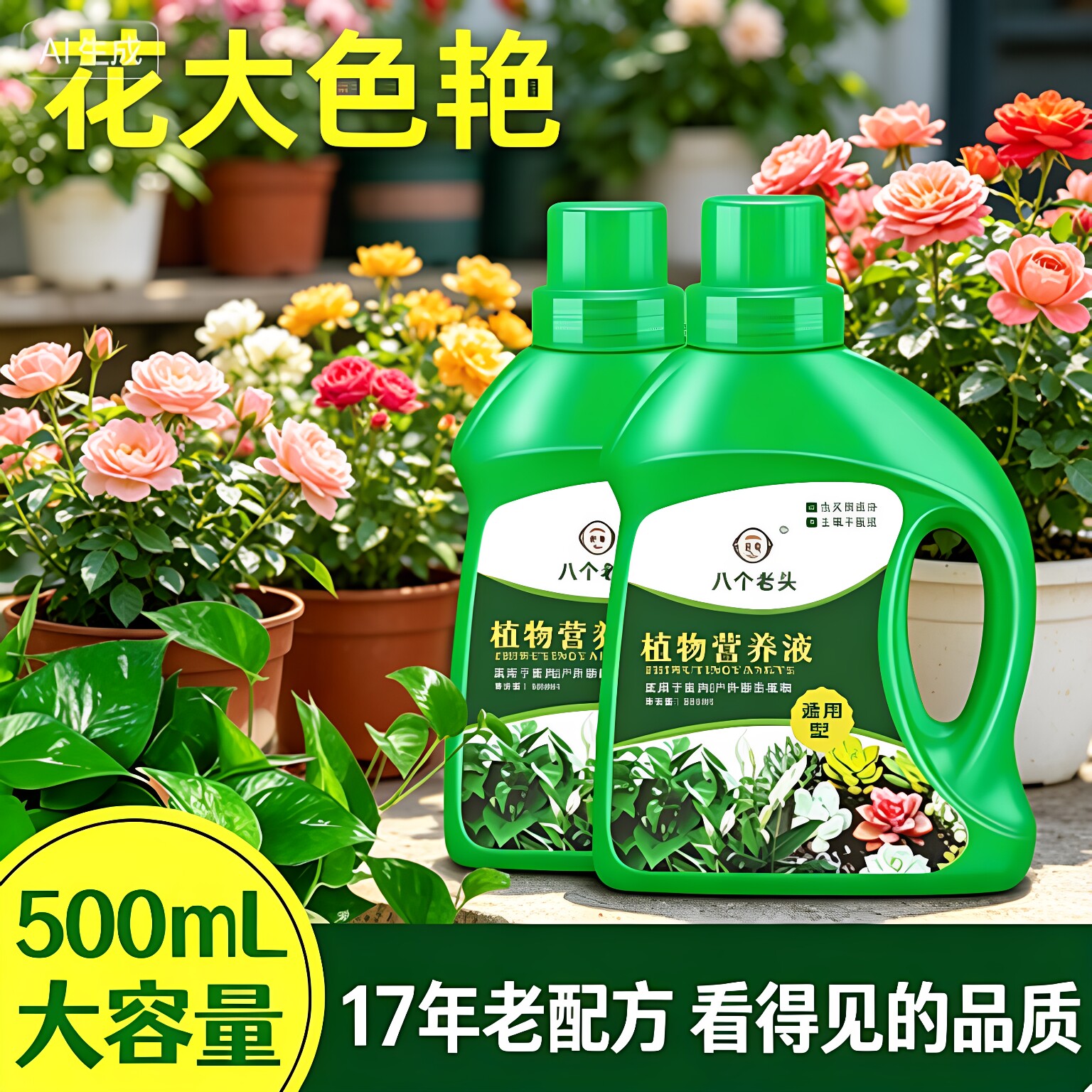植物营养液通用型鲜花绿植兰花发财树富贵竹盆栽多肉通用营养液肥
