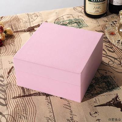 20厘米长毛绒布喜糖盒正方形包装盒情人节礼盒伴手礼盒七夕礼品盒