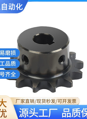 45#链轮08B成品内孔带键槽螺丝10齿11齿12齿13齿14齿15齿16齿17齿