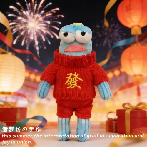 比奇堡的居民们酷酷鱼衣服愣愣鱼娃衣躺平丑鱼打工呆呆工牌保护套