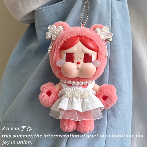 适配哭娃爱心熊娃衣cearbears常伴熊crybaby衣服换装可爱搞怪衣服