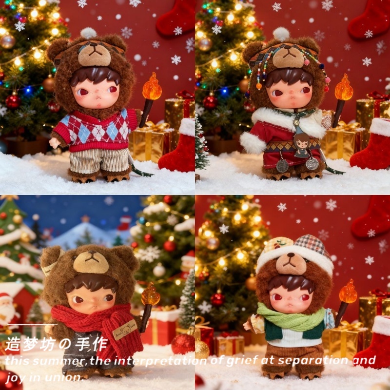 泡泡玛特小野娃衣圣诞hirono为喜乐而战衣服搪胶玩偶挂件帽子配件