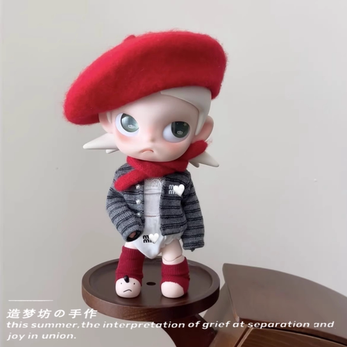 Zsiga1/8姜饼人红色可爱向往之处衣服套装嘎子姐拽姐着替娃衣眼镜